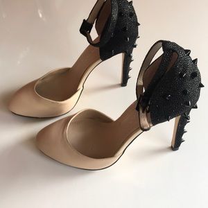 Fun, two-toned studded heels.